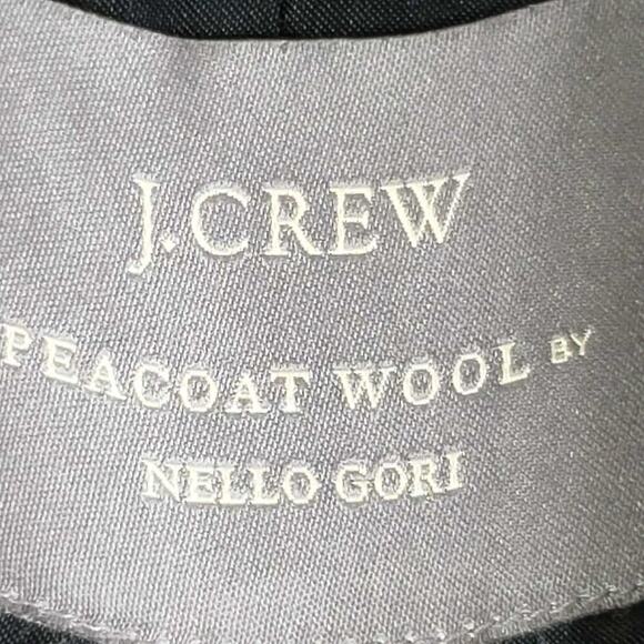 J Crew Coat Peacoat Black Wool Thinsulate Nelly Gori Womens Size 6 Button Flaw - Picture 6 of 11